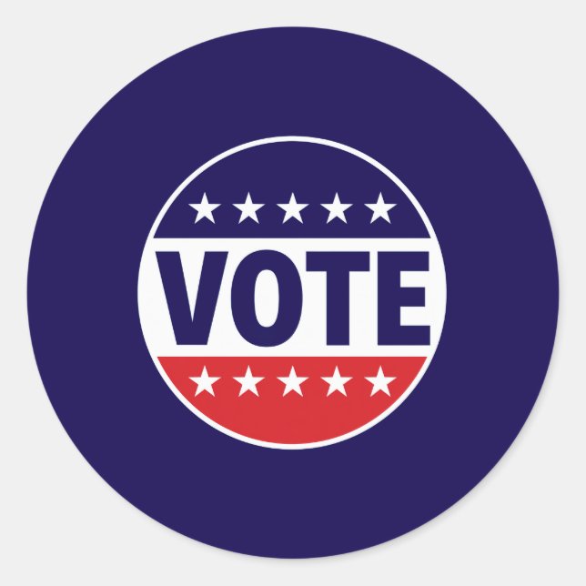 VOTE — Make Your Voice Heard Classic Round Sticker (Front)
