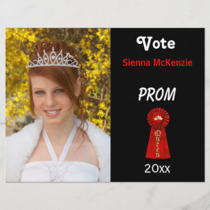 Vote me for Prom Queen (Red) Flyer