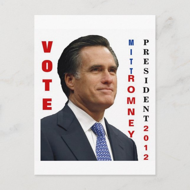 Vote Mitt Romney 2012 Postcard (Front)