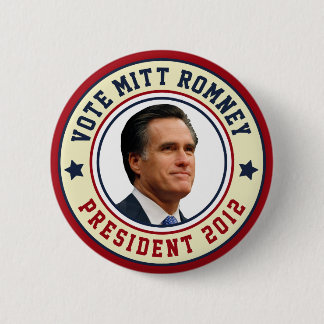 Vote Mitt Romney For President 2012 6 Cm Round Badge