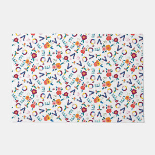 Vote Modern Floral Whimsical Political Home Decor Doormat