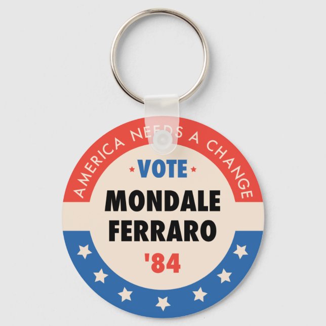 Vote Mondale/Ferraro '84 Key Ring (Front)