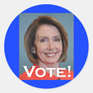 Vote Nancy Pelosi Classic Round Sticker