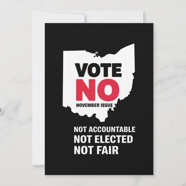 Vote No November Issue 1  Invitation (Front)