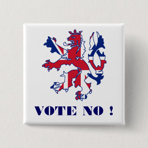 Vote no Scottish independence 15 Cm Square Badge