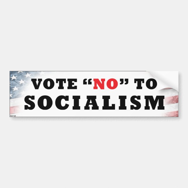Vote No To Socialism Bumper Sticker (Front)