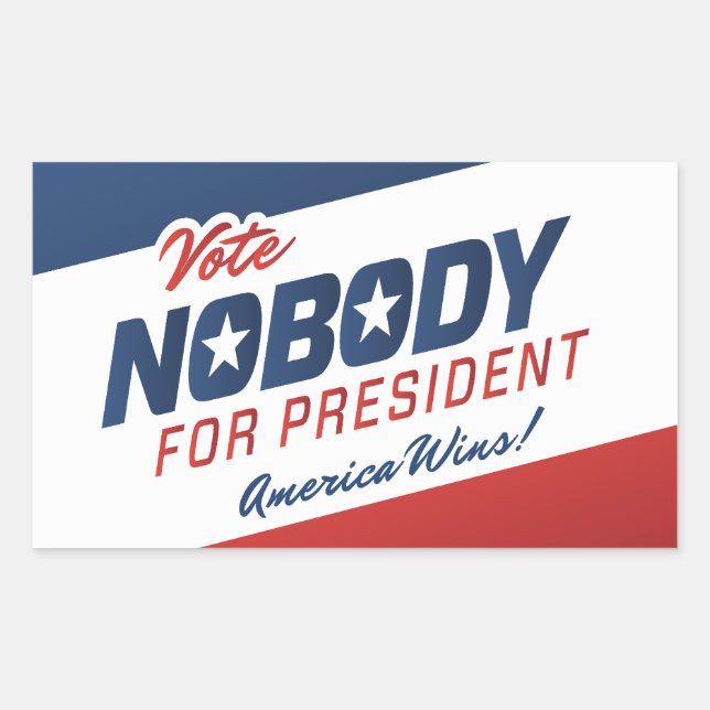 Vote Nobody for President Stickers (Front)