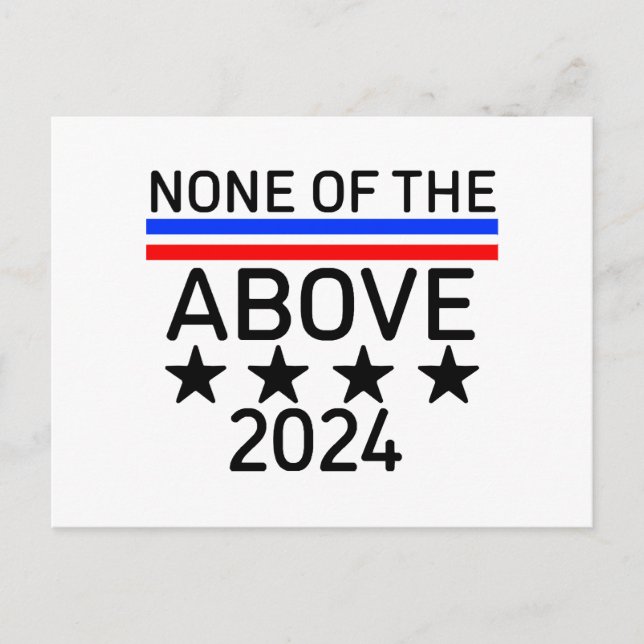 Vote None of the Above Postcard (Front)