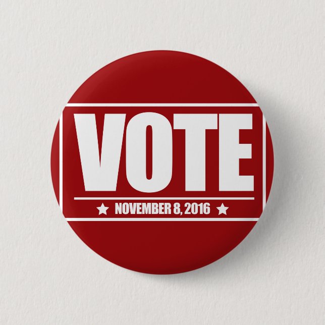 Vote November 8 2016 Round Button (Front)