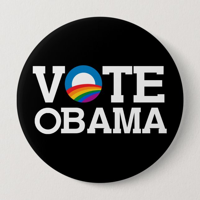 VOTE OBAMA 10 CM ROUND BADGE (Front)