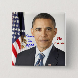 Vote,Obama 2012_ 15 Cm Square Badge
