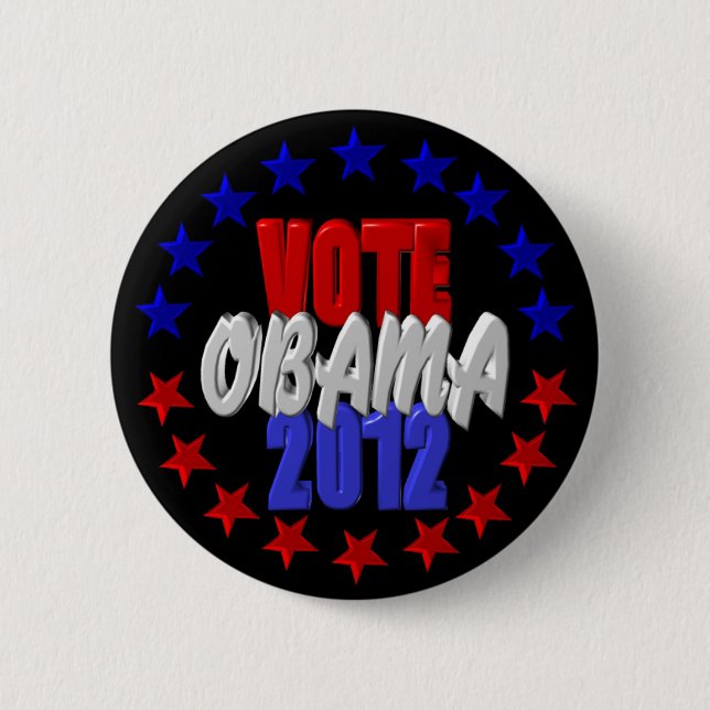 Vote Obama 2012 6 Cm Round Badge (Front)