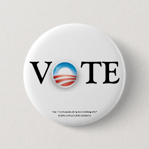 Vote Obama 2012 6 Cm Round Badge
