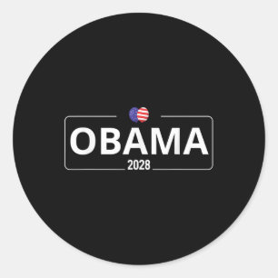 Vote Obama 2028 Retro Obama President 2028 Obama 2 Classic Round Sticker
