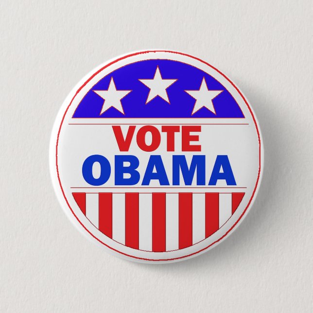 Vote Obama 6 Cm Round Badge (Front)