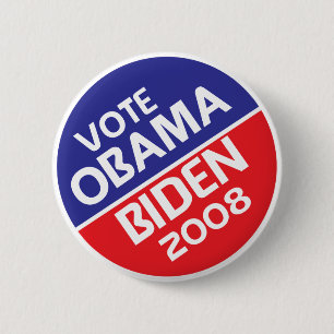 Vote Obama and Biden in 2008 6 Cm Round Badge