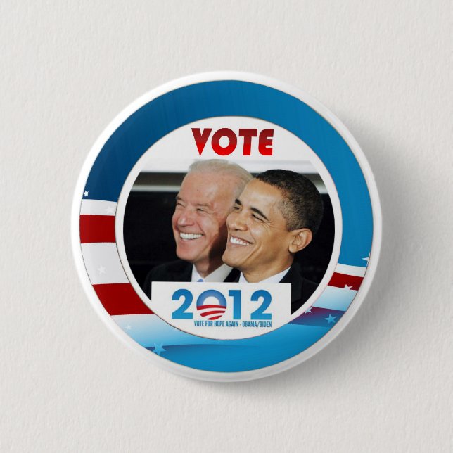 Vote Obama / Biden 2012 6 Cm Round Badge (Front)