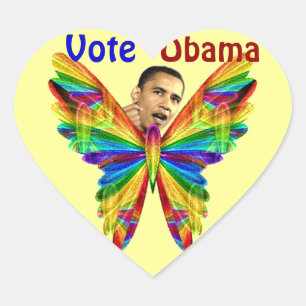 Vote Obama_ Heart Sticker