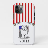 Vote! Old English Sheepdog Grey 1 Cute Political
