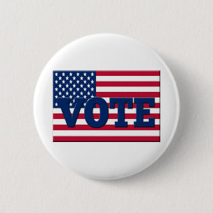 Vote on election day 6 cm round badge
