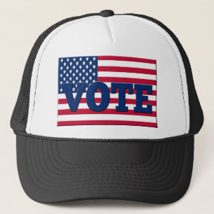 Vote on election day trucker hat