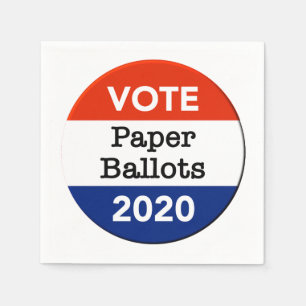 Vote Paper Ballots 2020 Presidential Election Napkin