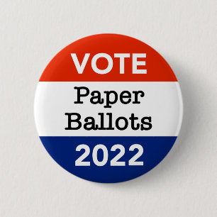 Vote Paper Ballots 2022 Midterm Election 6 Cm Round Badge