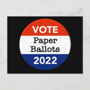 Vote Paper Ballots 2022 Midterm Election Postcard