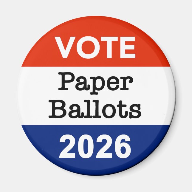 Vote Paper Ballots 2026 Midterm Election Paper Cup Magnet (Front)