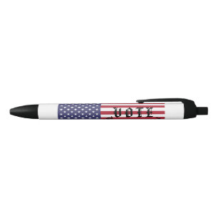 Vote patriotic elections USA American flag change Black Ink Pen