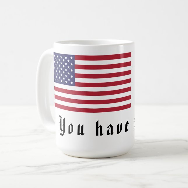 Vote patriotic elections USA American flag change Coffee Mug (Front Left)