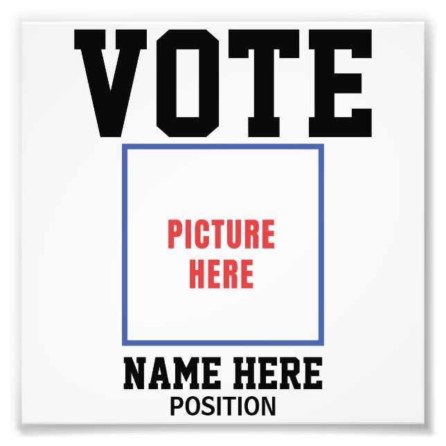 VOTE PHOTO PERSONALIZE NAME (Front)