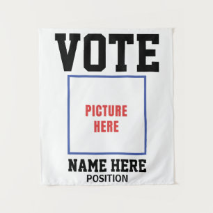 VOTE PHOTO PERSONALIZE NAME TAPESTRY