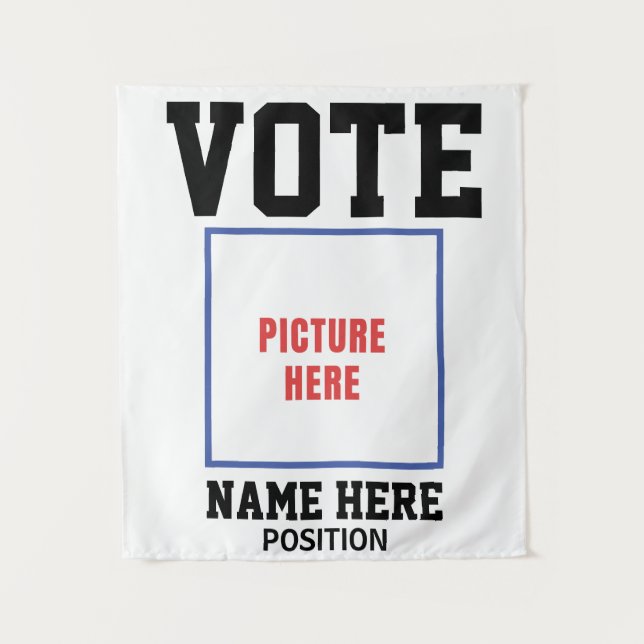 VOTE PHOTO PERSONALIZE NAME TAPESTRY (Front)