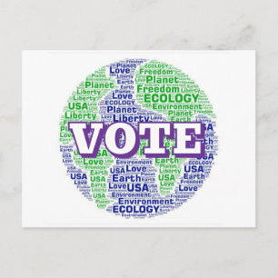 VOTE (Planet Earth - Ecology) Postcard