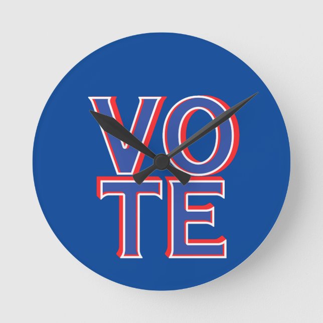 Vote Political Campaign Merchandise  Round Clock (Front)