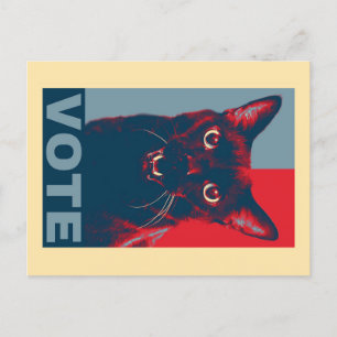 VOTE Postcard featuring Manny Halloween Cat