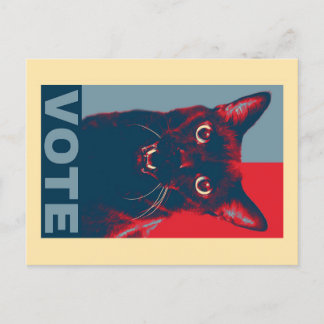 VOTE Postcard featuring Manny Halloween Cat