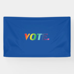 "Vote" Pride lgbtq lgbt rainbow flag colours blue Banner