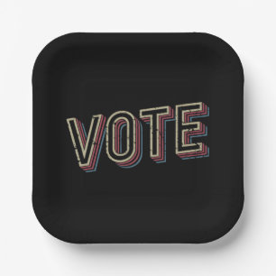 Vote Pro Choice President Election Feminist Paper Plate