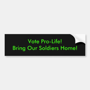 Vote Pro-Life Bumper Sticker