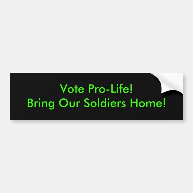 Vote Pro-Life Bumper Sticker (Front)