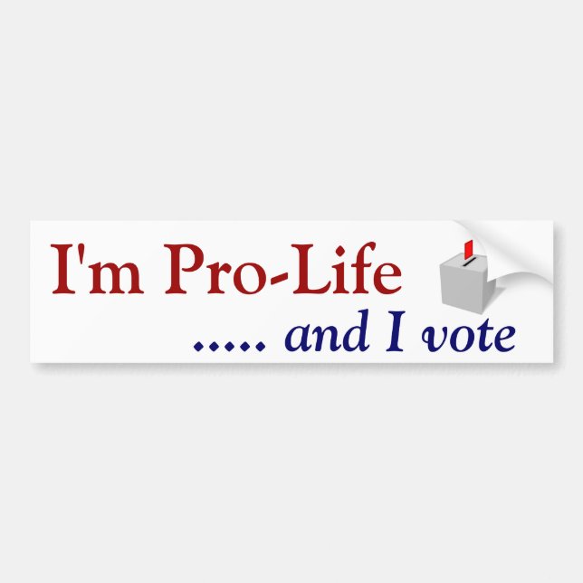 Vote Pro-Life Bumper Sticker (Front)