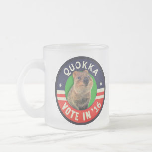 Vote Quokka in 2016 for President Frosted Glass Coffee Mug