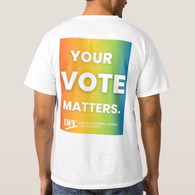 VOTE Rainbow Men's T Shirt (Back)