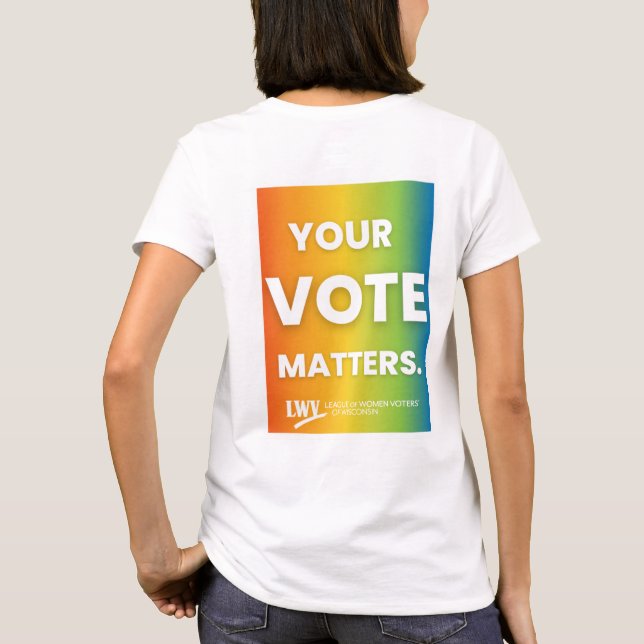 VOTE Rainbow T Shirt (Back)
