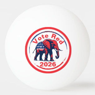 Vote Red 2026 Ping Pong Ball