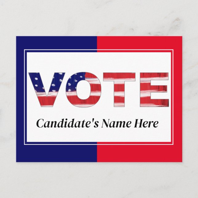 Vote Red/Blue Postcard (Front)