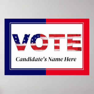 Vote Red/Blue Poster