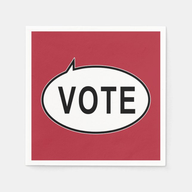 VOTE - Red Napkin (Front)